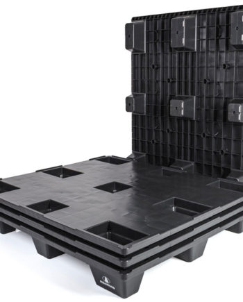 Palé REP 1200x1000 9P LISO negro l one way l Ribawood