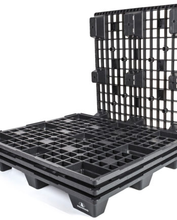 Palé REP 1200x1000 9P PERFORADO negro l one way l Ribawood